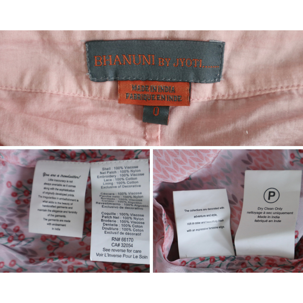 Anthropologie x Bhanuni Jyoti Size 0 Haylie Lace Maxi Skirt Pink Floral Print - Picture 12 of 12